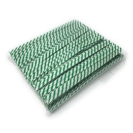NiftyPlaza 4" Length Twist Ties, 500 Green White Plastic Coated, No Rip, Paper Ties Cello General Use, Party Favor Treat Bags, Small orders Packaging, Closures to secure your product (500 Green White)