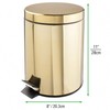 mDesign Metal Steel/Plastic Toilet Bowl Brush/Holder and Round 1.3 Gallon/5L