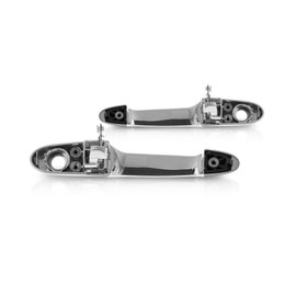 For Pontiac Solstice 2006 2007 2008 2009 Exterior Door Handle Driver and Passenger Side | Pair | Front | With Key Hole | Chrome | Replacement For GM1310165, GM1311167 | 15773795, 25869322