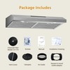 FIREGAS Under Cabinet Range Hood 30 inch with Brushless DC