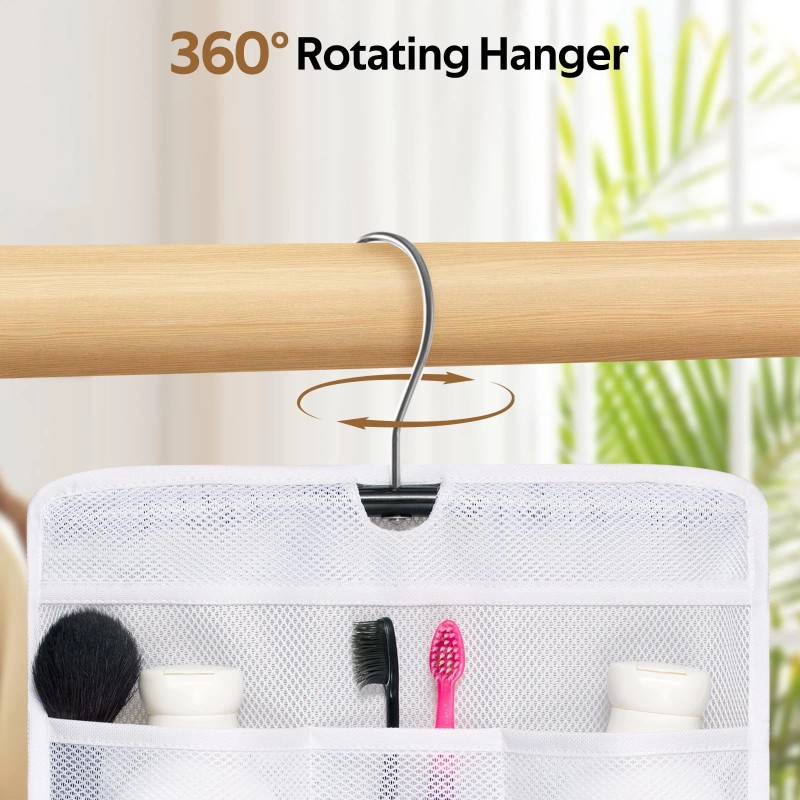 MISSLO Shower Caddy Organizer 5 Pockets Roll up Hanging Bathroom