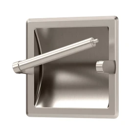 Gatco 751 Recessed Pivoting Toilet Paper Holder, Wall Mounted, Heavy Duty Metal Tissue Holder for Bathroom – Available in Satin Nickel