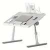 Laptop Bed Table - Adjustable Height, Foldable With USB Charging