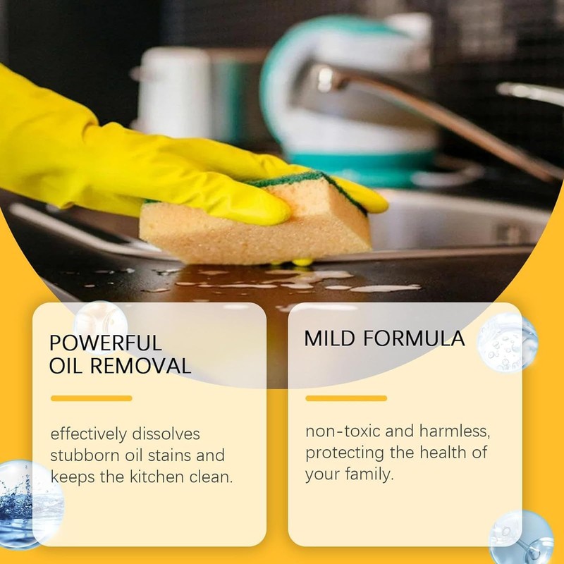 ZANWANXIN ZANWANXIN Kitchen Heavy Oil Cleaner Degreaser, Clean Up Kitchen