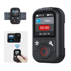 AFAITH Remote Control for Go Pro Hero 13/12/11/10/9/8 Black Action Camera, Go Pro Waterproof Remote Control, LCD Display, Multi-Language, Black