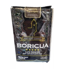 Boricua 100% PUERTO RICO SPECIALTY COFFEE CAFE BORICUA GROUND COFFEE BAG 14 oz. 1 PACK