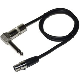 HQRP 4-Pin Mini Connector (TA4F) to Right-Angle 1/4-Inch Connector Instrument Cable Compatible with Shure WA304 Replacement
