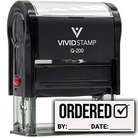 Ordered by Date (Order Complete) Self Inking Rubber Stamp (Black Ink) - Q-200