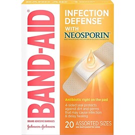 BAND-AID With Neosporin Bandages Assorted Sizes 20 Each ( Packs of 5)