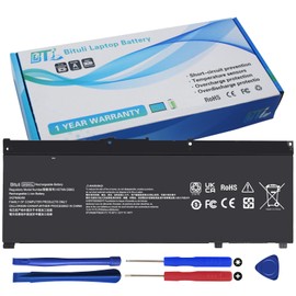 Bituli SR04XL SR03XL Battery for HP Omen 15-CE0XX 15-DC0XX Series 15-CE009LA 15-CE015DX 15-DC0003LA 15-DC0051NR Pavilion 15-CB0XX 15-CX0XX 15-CB041NR 15-CX0056WM l08855-855 917678-1B1 917724-855