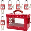 SAFBY Lockout Tagout Box Kit Portable Safety Group Padlock Box