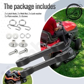 Huthbrother 160793 Bagger Latch Straps and Hardware, Compatible with Husqvarna 532160793 Latch, for Craftsman 160793 532130760 130758 Oregon 42-555