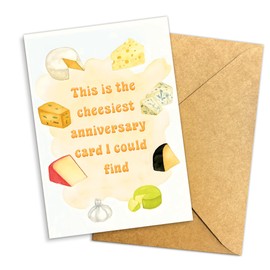 Podagree Funny Valentines Cards For Him & Her - This Is The Cheesiest Card I Could Find - Anniversary Or Birthday Card For Husband Wife Sister Brother Best Friend Mom Dad Boyfriend