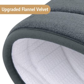 Buganda Memory Foam Soft Bath Mats - Non Slip Absorbent Bathroom Rugs Rubber Back Runner Mat for Kitchen Bathroom Floors (17" x 47",Dark Grey)