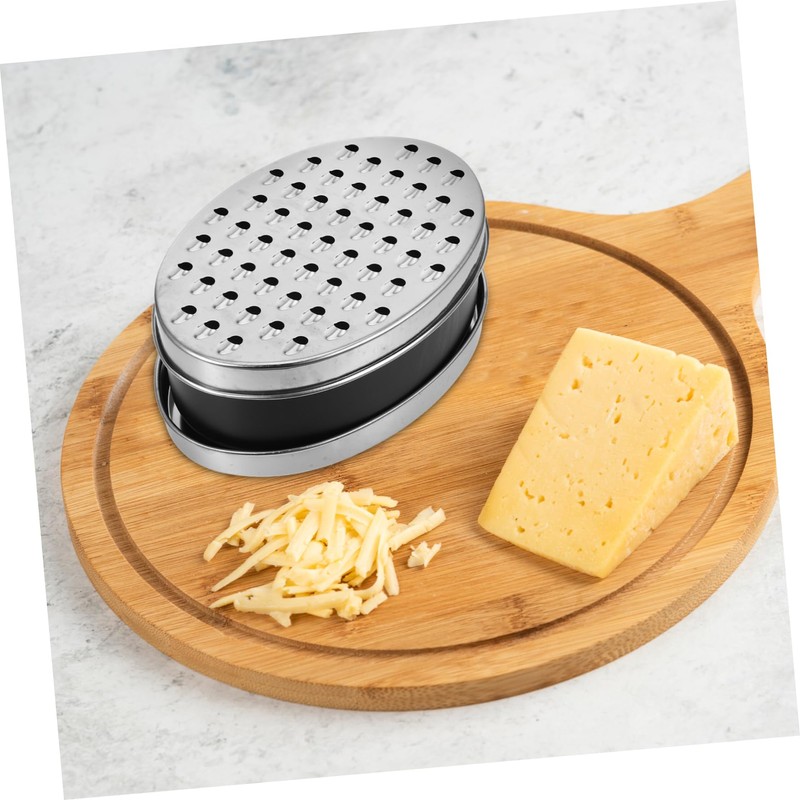 Ciieeo 3-Piece Cheese Grater Set with Container Dual-Sided Stainless Steel