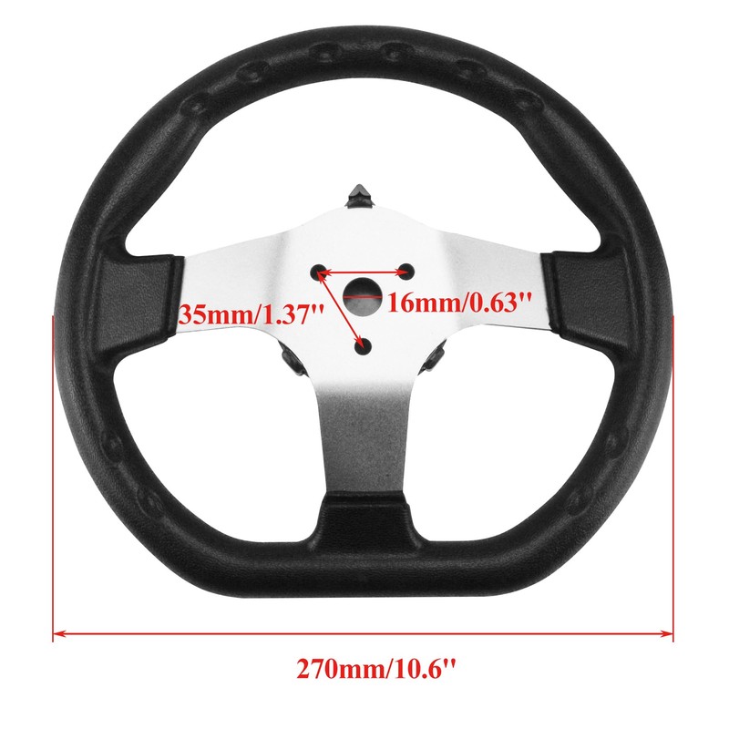 PRO PRO BAT 270mm/11.8'' Steering Wheel Steel Kit 320mm/12.6'' Gear