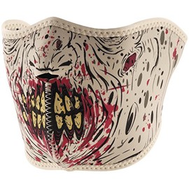 Zan Headgear Men's Zombie Neoprene Half Face Mask, One Size