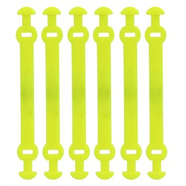 6 Pcs Tennis Racket Vibration Dampeners Long Buckle Tennis Racquet Shock Absorber For Outdoor Sports Luorescent Yellow