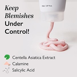 Genabelle- Espuma limpiadora Pink Cloud: limpiador facial hidratante suave con ácido salicílico y polvo de calamina