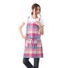 Lep 418901 Habituel Apron, Pink, Gingham Check, Length 28.7 inches