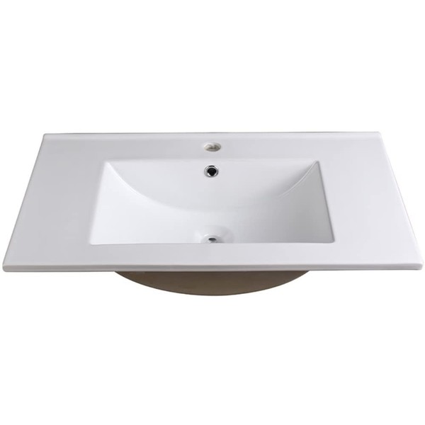 Fresca Allier 30" White Integrated Sink/Countertop