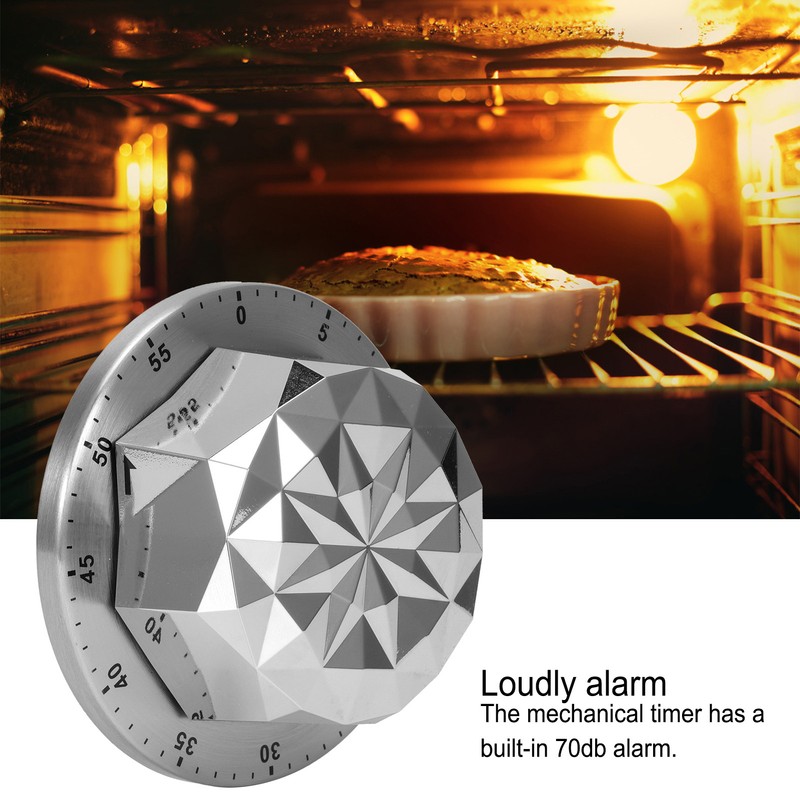 Mechanical Magnetic Timer for Cooking Backing Stainless Steel Body Countdown
