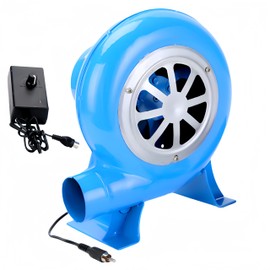 80W 110V Electric Air Mover Blower Fan, Wood Stove Furnace Blower Fan, Blacksmith Forge Chimney Centrifugal Fan with Switch for BBQ Grilling Variable Speed Fan