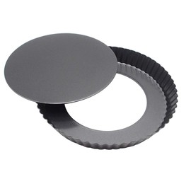 Tart and Quiche Pan，9 inch Bakeware Nonstick & Quick Release Coating Loose Bottom Quiche Tart Pan, Tart Pie Pan, Round Tart Quiche Pan with Rem