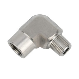 Avanty 304 Stainless Steel Pipe Fitting, Forged 90 Degree Street Elbow, 3/8" NPT Male x 3/8" NPT Female