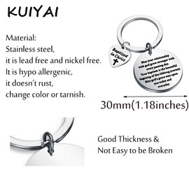 KUIYAI Baptism Gift Religious Gift On Your Baptism Gift Baptized In Christ Gift God Gift Godmother Gift Communion Gift (CA-Baptism keychain)