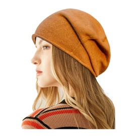 JERYAQTQ Women Slouchy Beanies for Winter Cashmere Wool Knit Hats Soft Warm Ladies Lightweight Beanie Caps