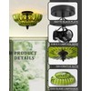 ANYLOVE Modern 12Inch Green Flower Glass Semi Flush Mount Ceiling