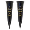 Widdle Gifts Ltd Set of 2 Black Square Classic Spiked