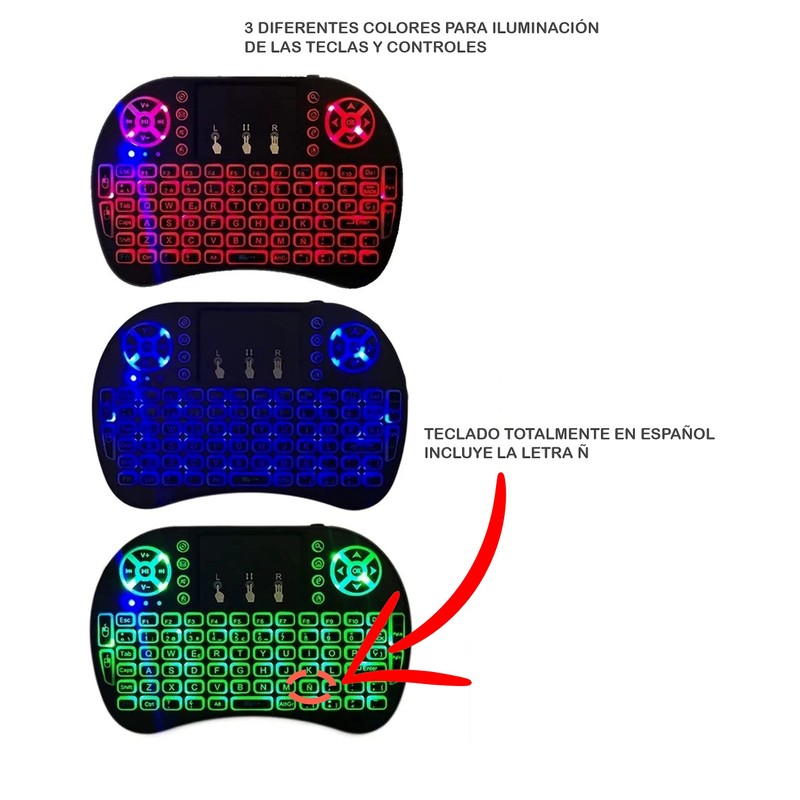 Mini Teclado Inalámbrico de USB para Smart TV