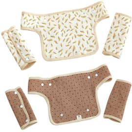 RainbowBabe Baby Baby Carrier, 6-Piece Set, Set of 6, Drool Cover, 100% Cotton, Soft, Baby Drool Pad, Baby Carrier Drool Cover, Unisex, Ergo Drool Cover, Baby Carrier, Stroller, Child Seat, Baby