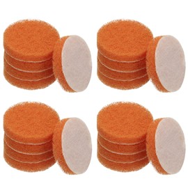 YELARXI Power Scrub Pads, Scrubbing Pads 2000 Grits Scouring Discs - Fitting for (Home Kitchen Cleaning - Drill Attachment - Scrubber Replacement) 20 Pcs & 2 Inch & Orange