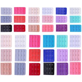 TENDYCOCO 36Pcs Bra Extenders 3 Hook and 2 Hook 3 Rows Bra Extension Fastener Bra Strap Extender