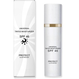 Tinted Moisturiser Sunscreen,Tinted Spf 46 Face Moisturiser,Tin-Ted Sunscreen Spf 46,Anti Aging Foundation,Universal Daily Sun Protection Cream For Face,Brighten Skin Tone,Cover Up Skin Blemishes