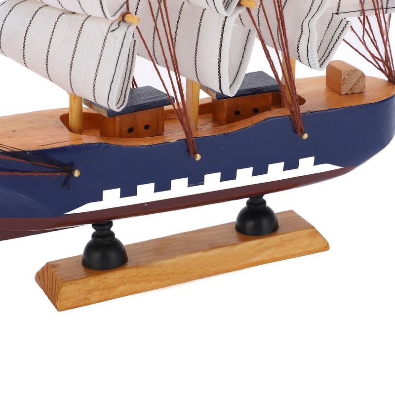 Model Ship Mediterranean Style High Density Natural Pinewood Durable Vibrant