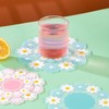 6Pcs Silicon Cup Coasters, Cherry Blossoms and Daisies Coasters, Non-Slip