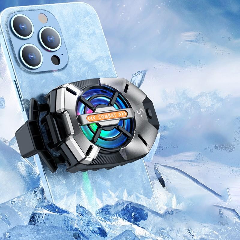 JOYYE Phone Cooler, Portable Lightweight Cooling Fan, LED Display Radiator,