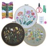 QUANMAITONG Embroidery Set Adults, Floral Pattern Plants Embroidery Set for