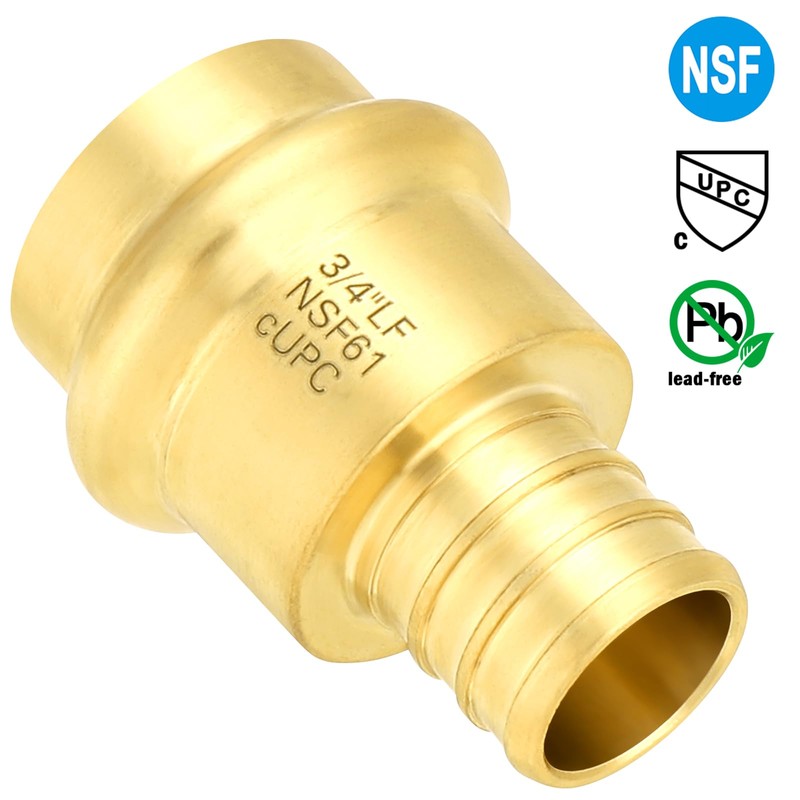 (Znkiok 8Pack) 3/4" Press x 3/4" Pex Fittings Brass Coupling