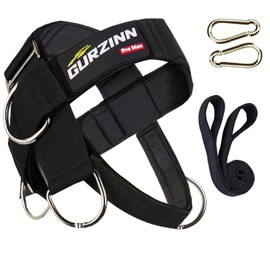 Neck Harness Weight Lifting Padded Strength Trainer-Improve Neck Strength and Reduce Neck Pain,Neck Trainer with 40 inch/100 cm Heavy Duty Rope,Adjustable & Omnidirectional Neoprene Strap, Neck Harness for Gym & Home Use