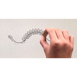 The Purple Cow - Stamper - Dino Maker Stamp Kit for Kids. Paint Stamper for Arts and Crafts. Develop Creativity with 35 Stamps and an Ink pad, for Girls and Boys Ages 6 to 16.