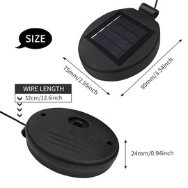 Solar Lantern Light Replacement Top for Flower Light ,LED Solar Panel Lantern Lid Replacement Part for Outdoor Flower DIY Garden Patio Decor (2PCS)