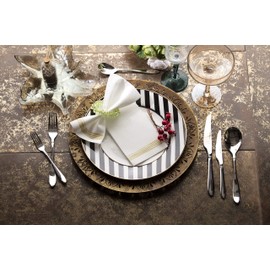 Toallas de mano desechables | Servilletas de papel decorativas de lino | Toallas de papel desechables suaves y absorbentes para cocina, baño, fiestas, bodas, cenas o eventos, servilletas blancas y doradas, paquete de 100 unidades