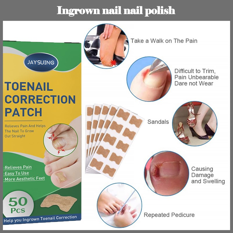50 pieces toenail patch, toenail correction patch, corrector pedicure tools,