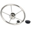 Jinmu 5-Spoke 13-1/2 Inch Destroyer Style Stainless Boat Steering Wheel