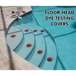 Caretaker heads / floor jets dye test covers pool leak detection:  8 cover set